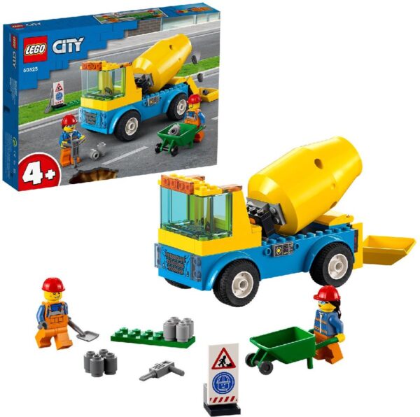 LEGO City cementwagen speelgoedset met bouwspelers.