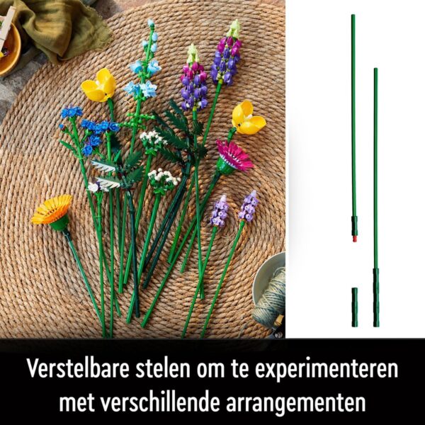 Verstelbare bloemstelen voor creatieve arrangementen.