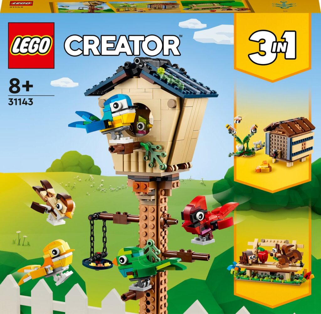 LEGO Creator vogelkast en vogels, 3-in-1 set.