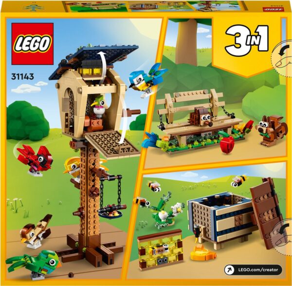 LEGO 3-in-1 set met vogels en dieren.