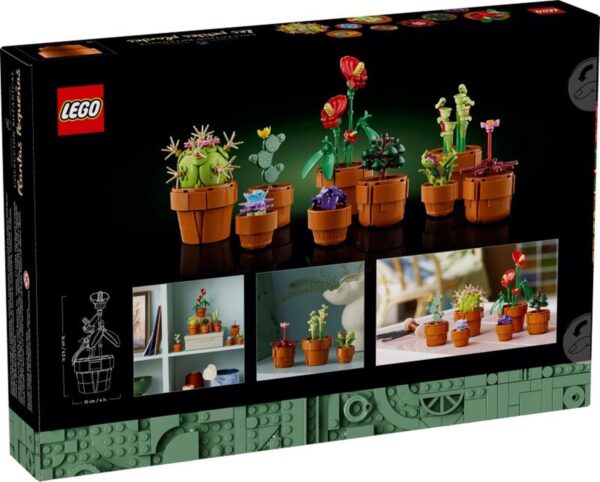 LEGO planten in potten op productdoos.