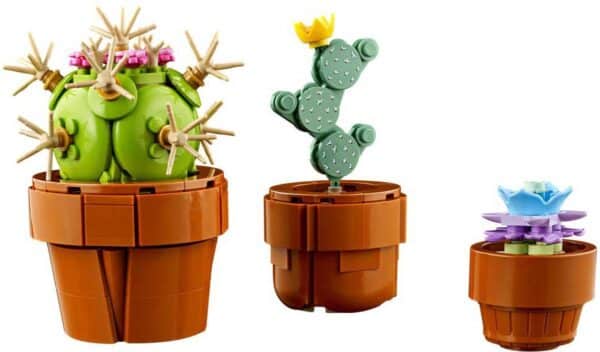 LEGO cactussen en bloemen in potten