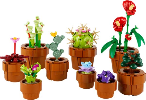 LEGO succulent planten in bruine potten