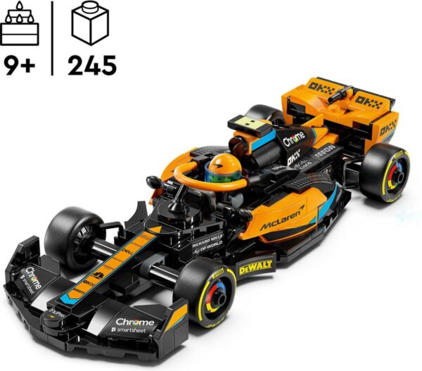 Lego F1 auto bouwset, 245 stukjes, vanaf 9 jaar.