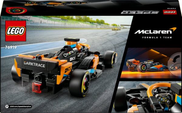 LEGO McLaren Formule 1 auto op racecircuit.