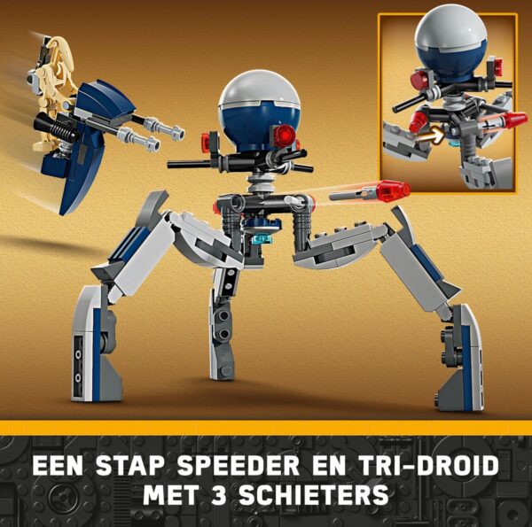 Lego droid en speeder speelgoedset met 3 schieters.