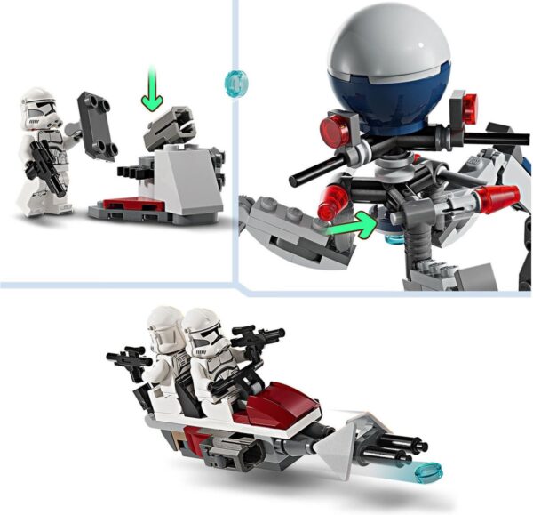 LEGO Star Wars bouwset speeder met stormtroopers.