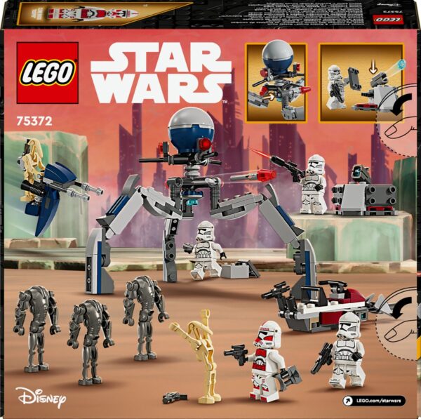 LEGO Star Wars set met figuren en voertuigen.