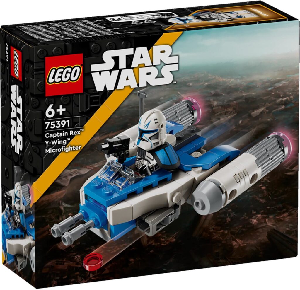 LEGO Star Wars Y-Wing speelgoedbox met figuur.