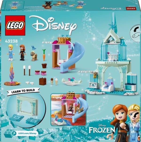 LEGO Disney Frozen speelgoedset met kasteel en figuren.