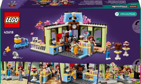 LEGO Friends caféspeelset met figuren en accessoires.