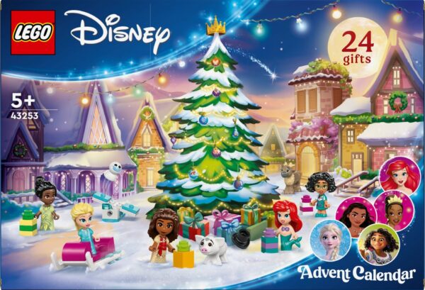 LEGO Disney adventskalender met cadeaus en minifiguren.