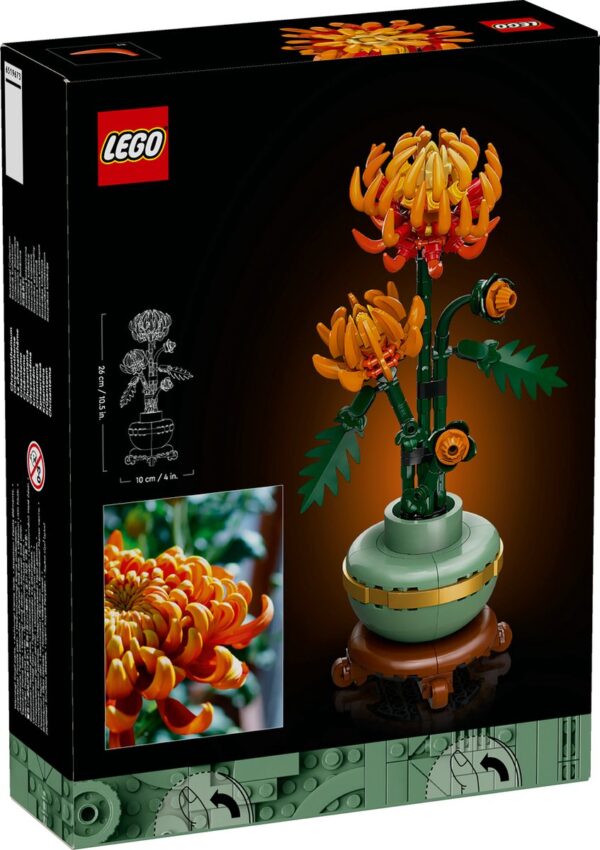 LEGO bloemenbouwset in doos met oranje bloemen