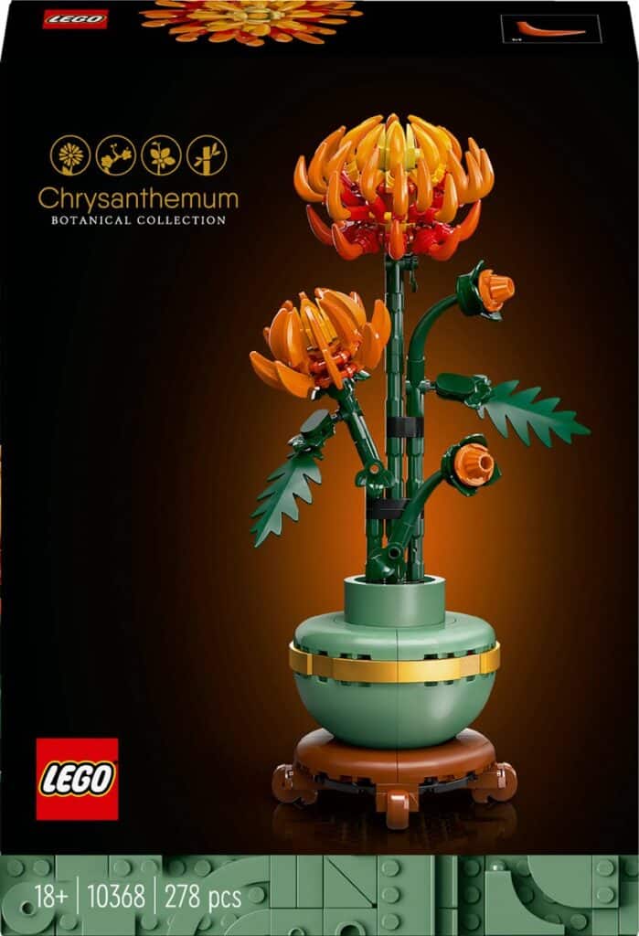 LEGO 10368 chrysant bloemen in pot bouwset