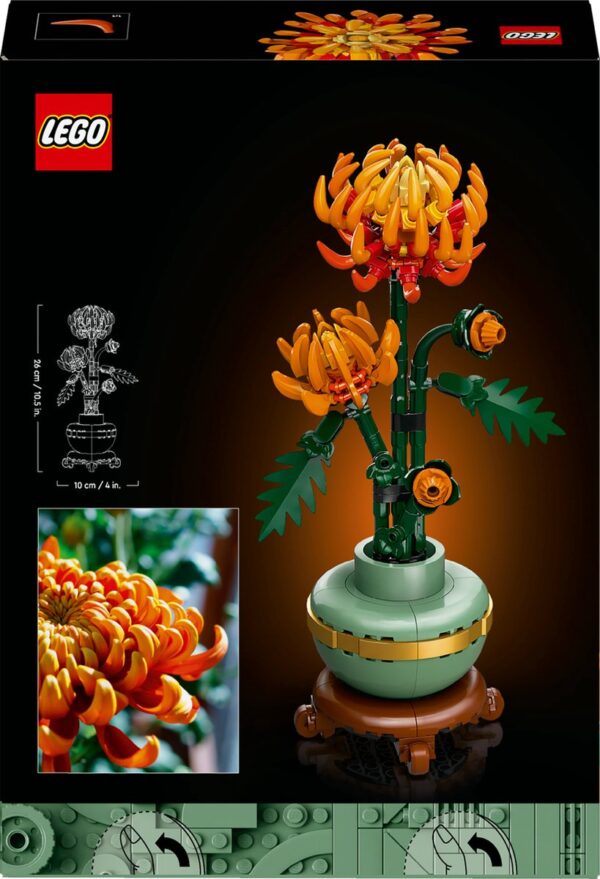 LEGO bloemconstructieset in doos met chrysantontwerp.