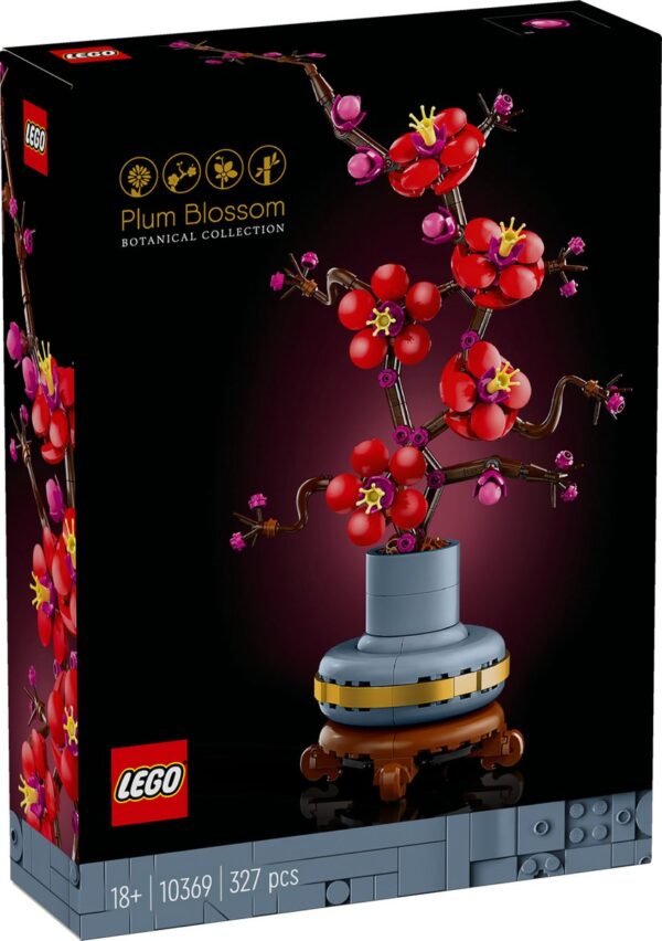 LEGO Bloesem set met roze bloemen en pot.