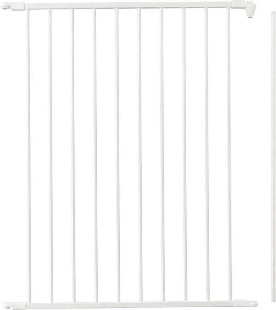 Wit veiligheidshekje met verticale spijlen