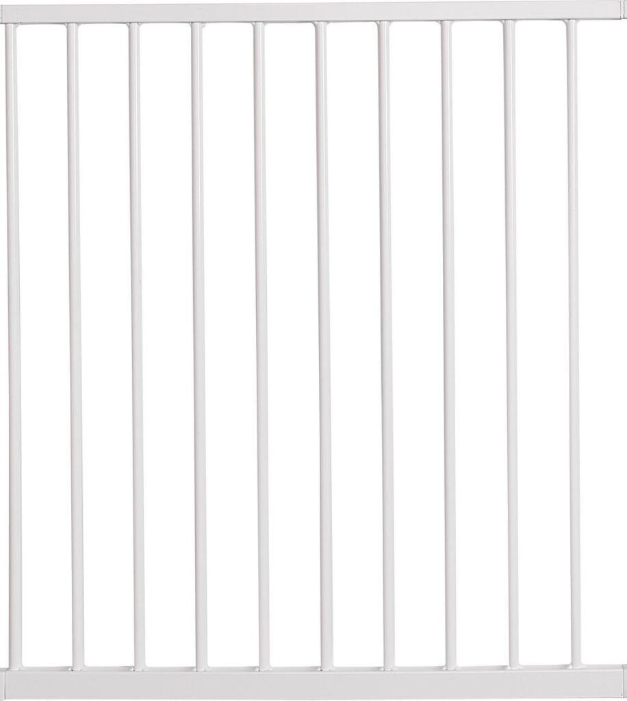 White safety gate for children.