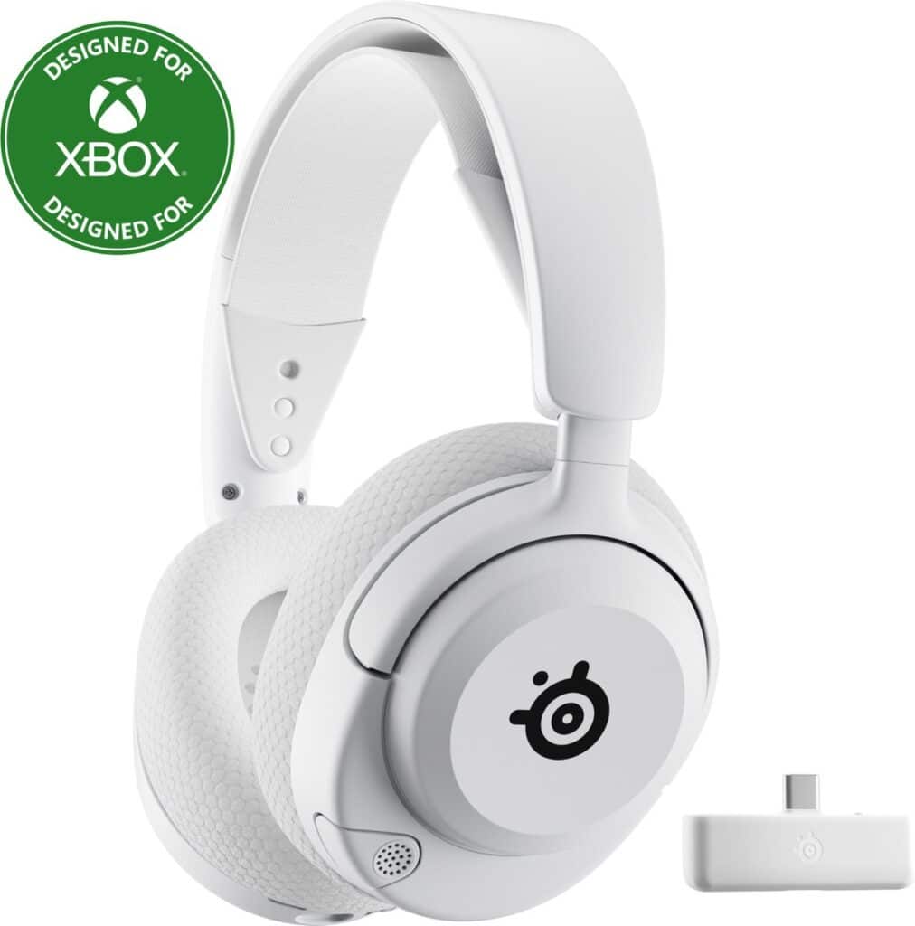 Witte draadloze gaming-headset ontworpen voor Xbox.