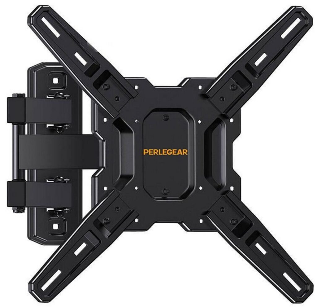 Perlegear tv-muurbeugel, verstelbaar en stevig ontwerp.