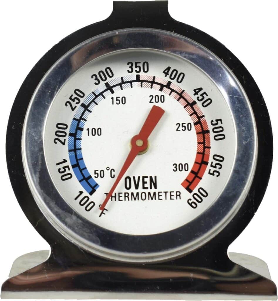 Oventhermometer tot 550 graden Celsius.