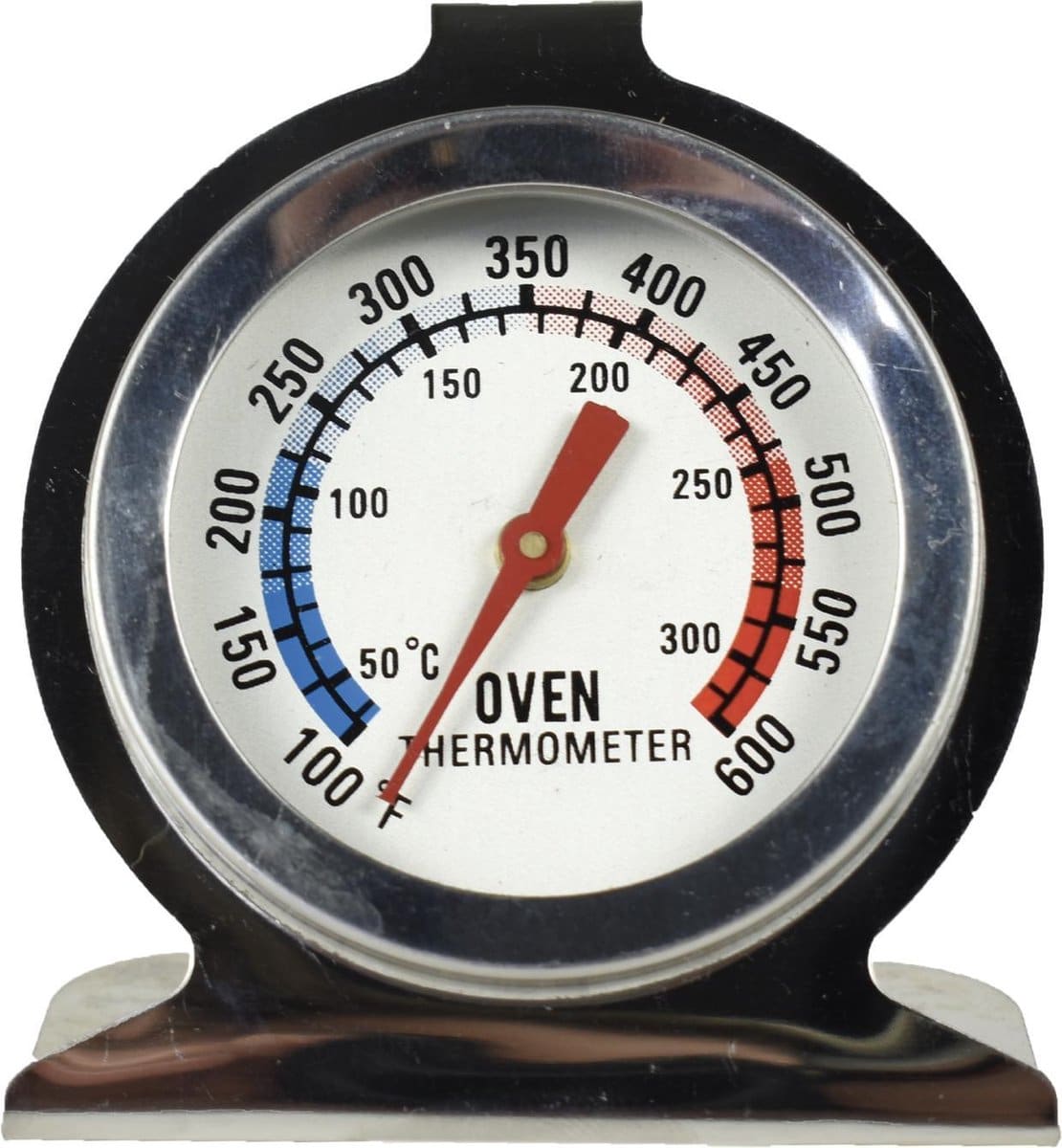 Oventhermometer tot 550 graden Celsius.