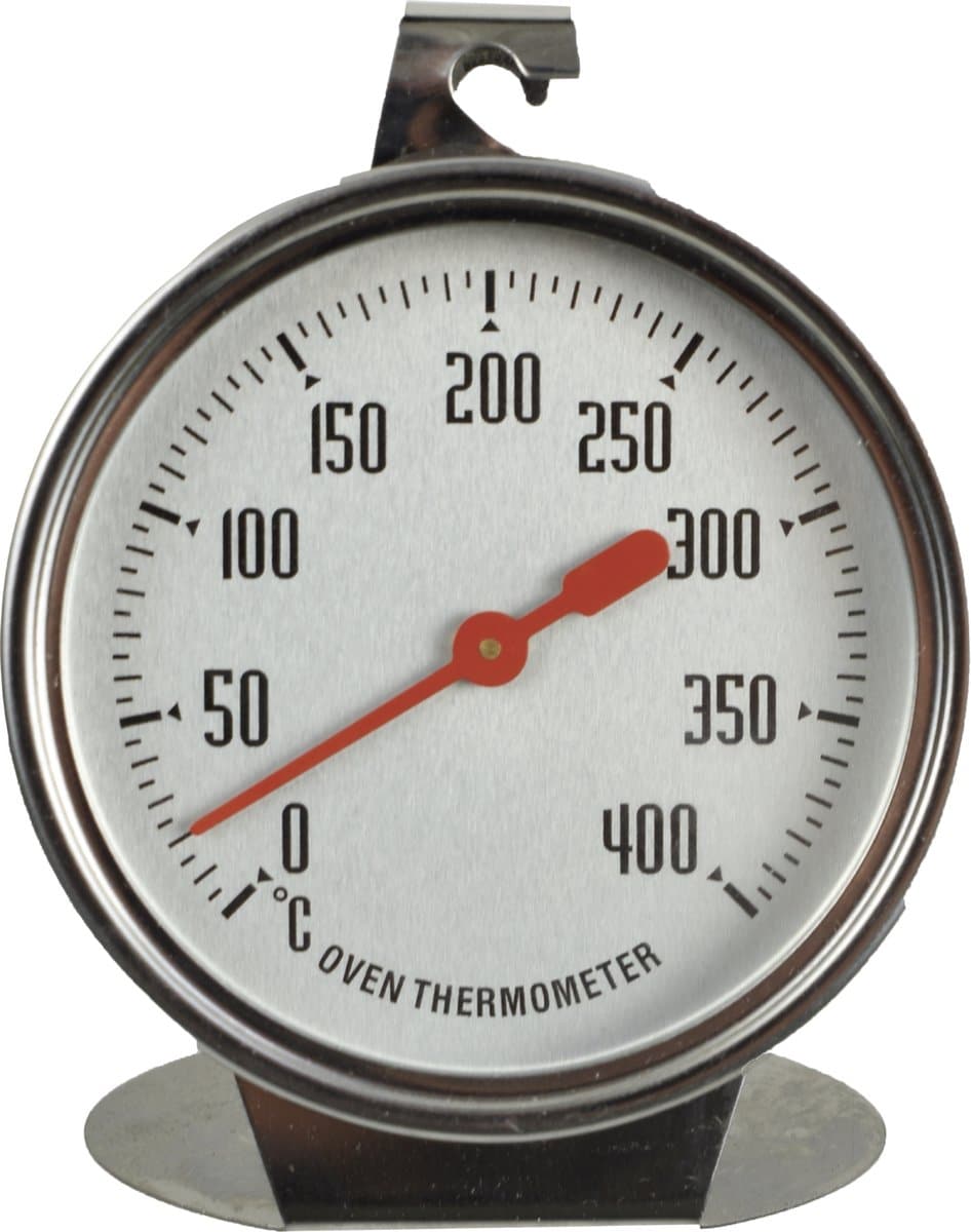 Oventhermometer met metalen behuizing, graden Celsius