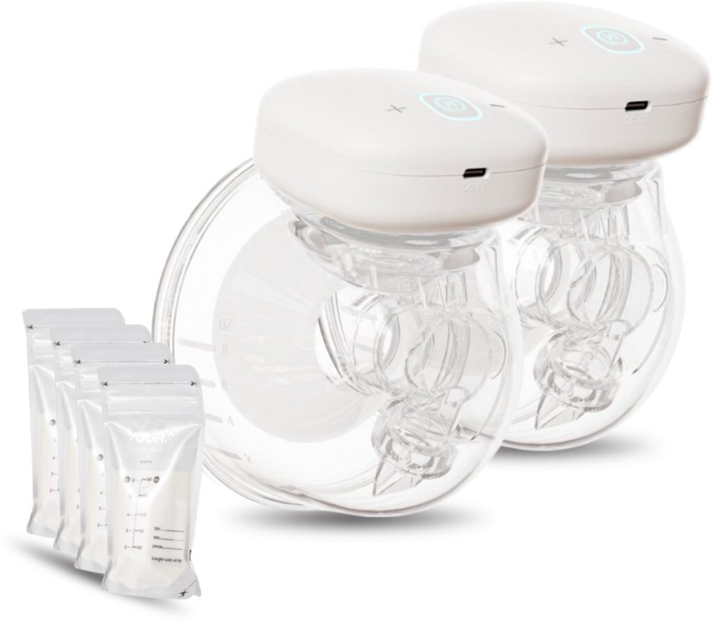 Dubbele elektrische borstkolf en melkzakjes set