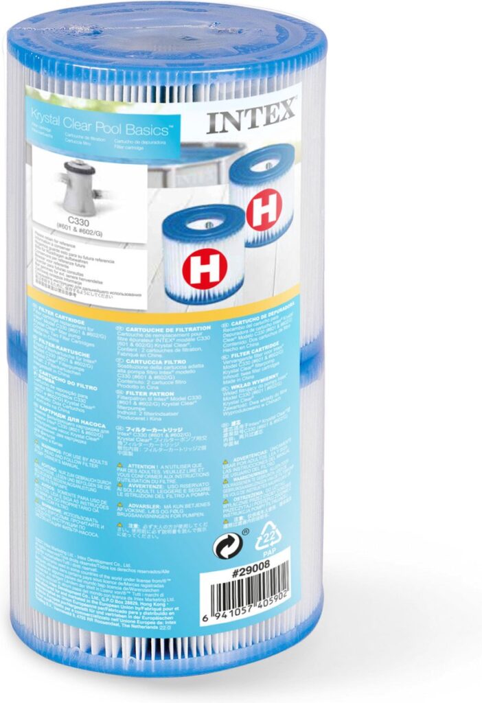 Intex zwembad filtercartridge C330 met blauwe dop