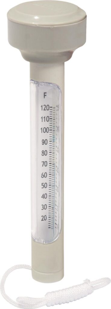 Witte dompelthermometer met koord.
