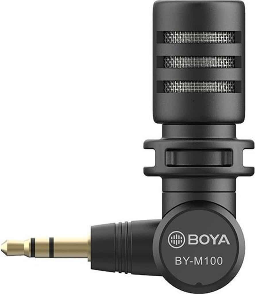 Boya BY-M100 mini microfoon met 3.5mm plug