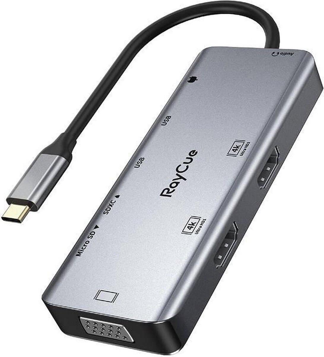 RayCue USB-C hub met meerdere poorten