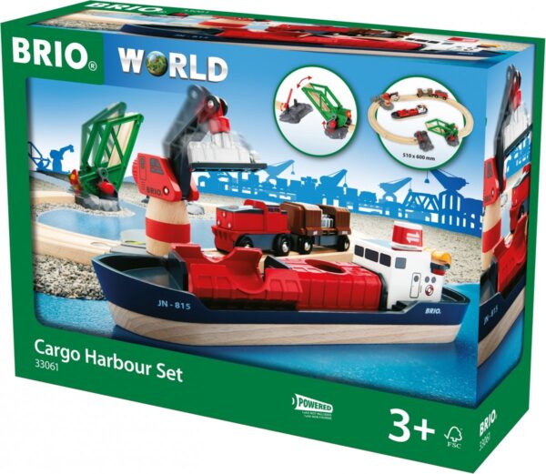 BRIO speelgoed haven set met vrachtschip