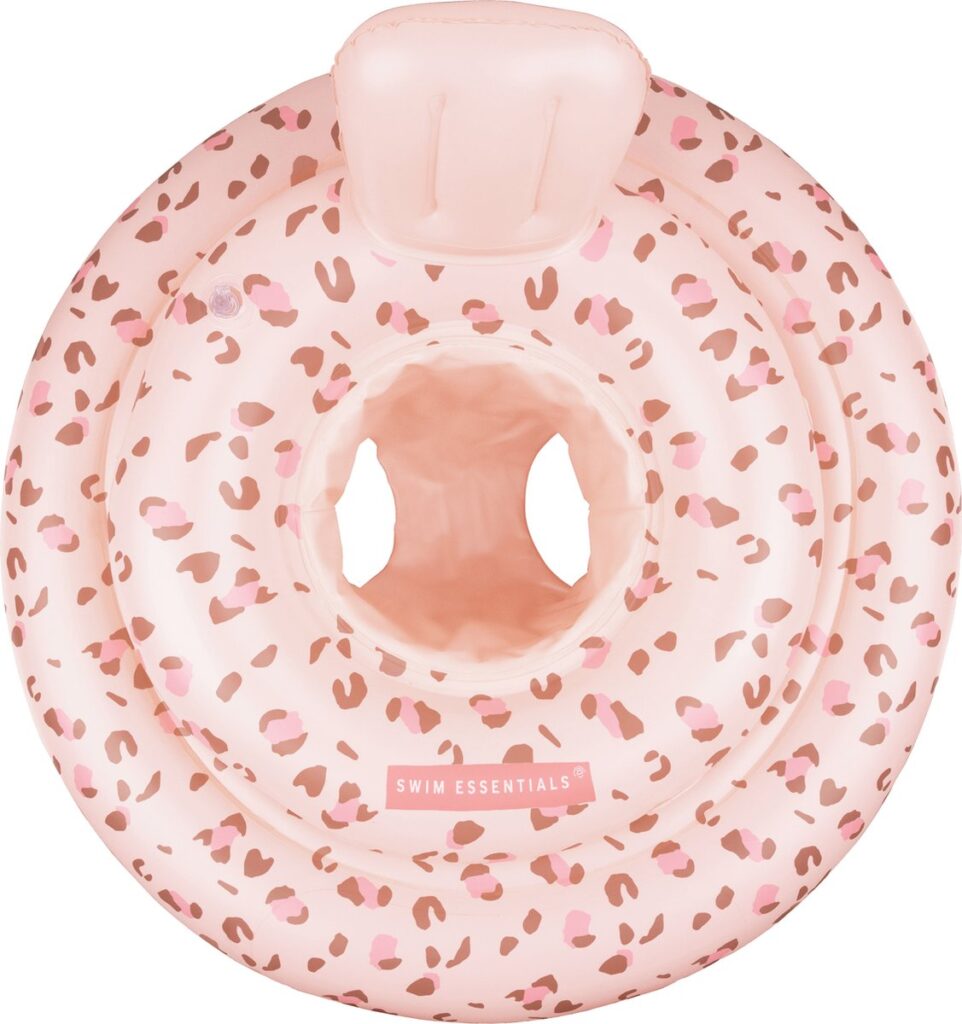 Opblaasbare baby zwemring met dierenprint