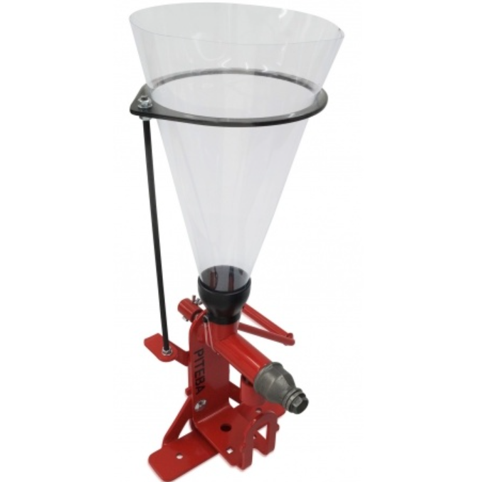 Rode handmatige oliepers met trechter