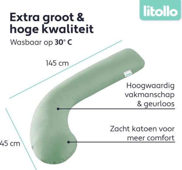 Groen kussenvorm ontwerp, hoogwaardig en wasbaar katoen.