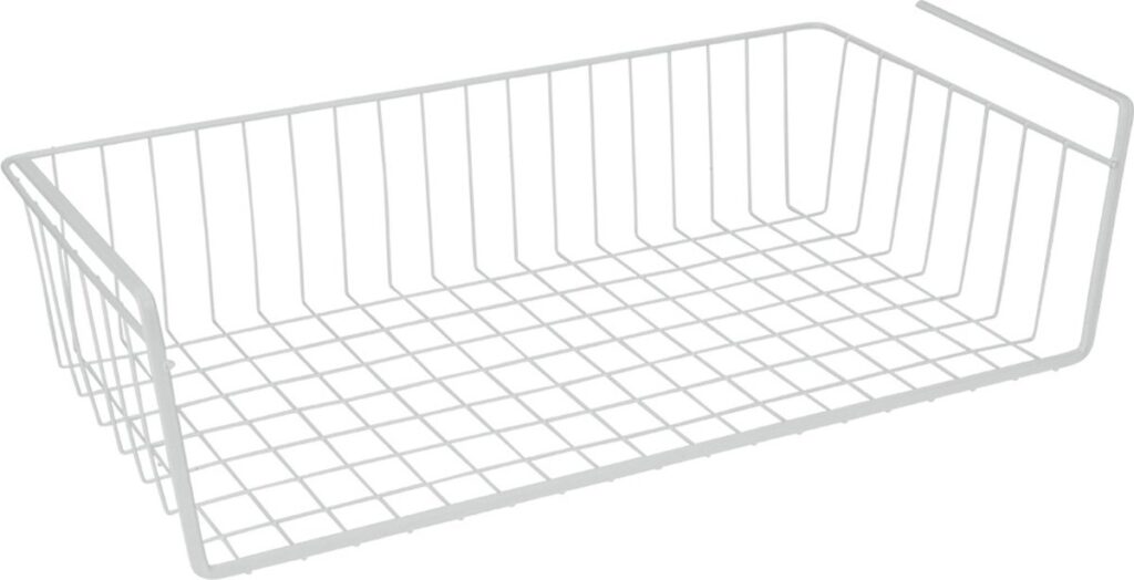 Wit metalen opbergrek voor planken