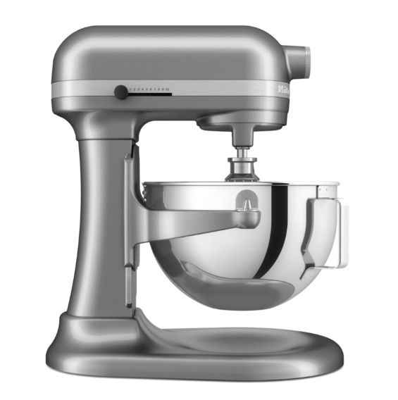 Zilveren keukenmixer met mengkom