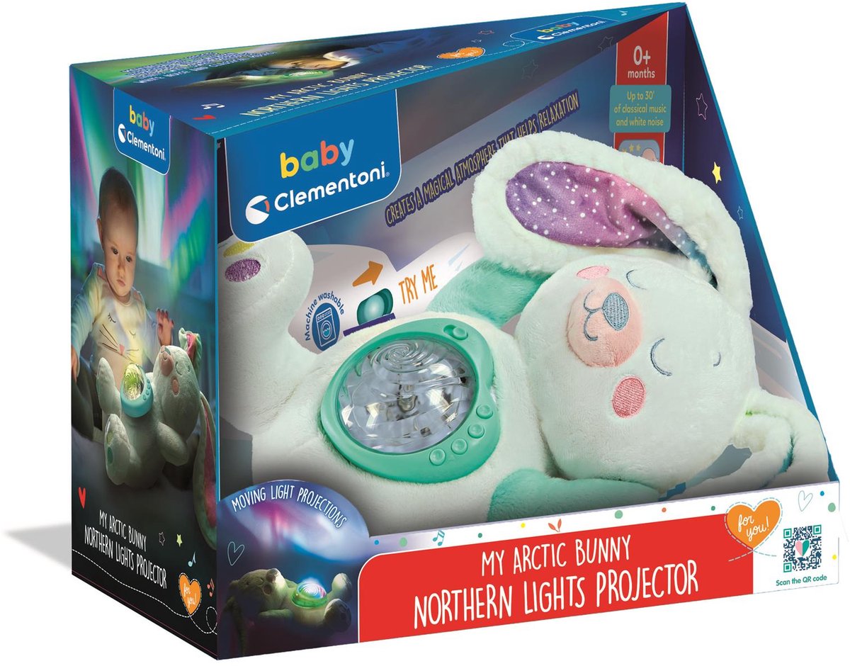 Baby Clementoni knuffel met lichtprojector.