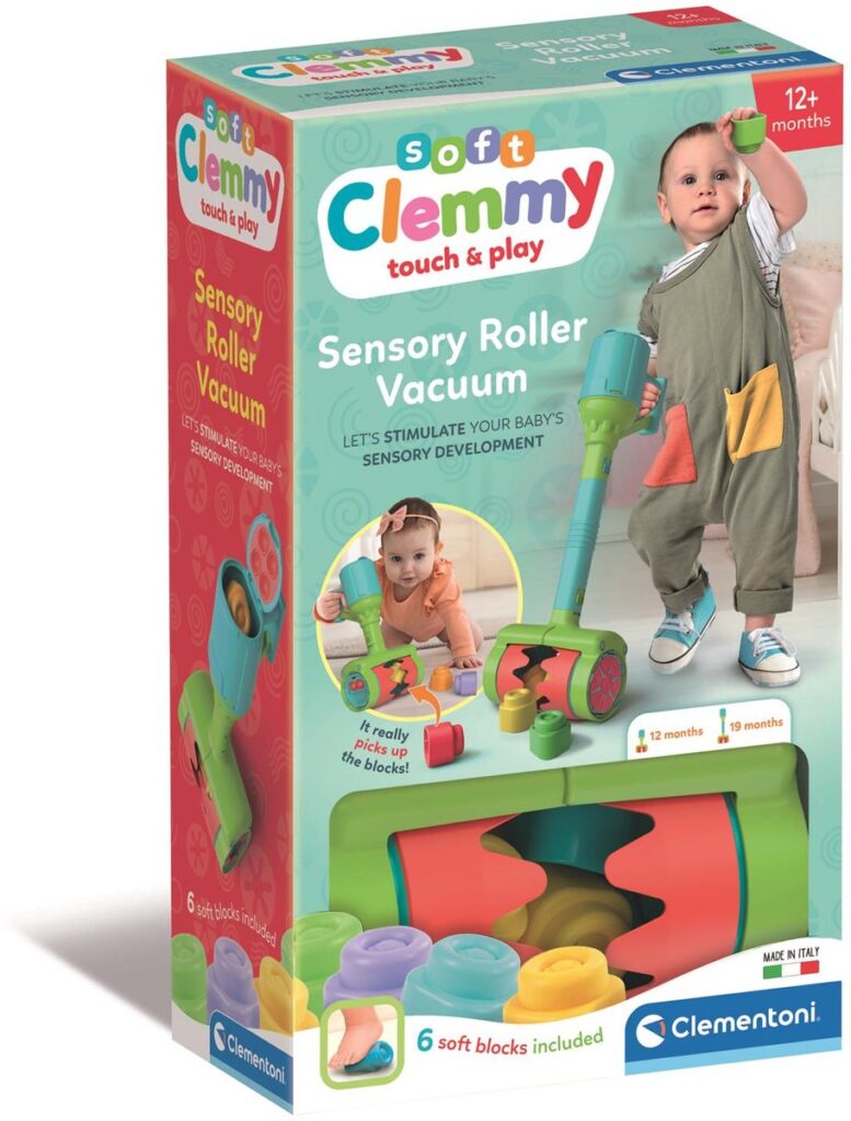 Clementoni speelgoedstofzuiger voor sensorische ontwikkeling baby’s.