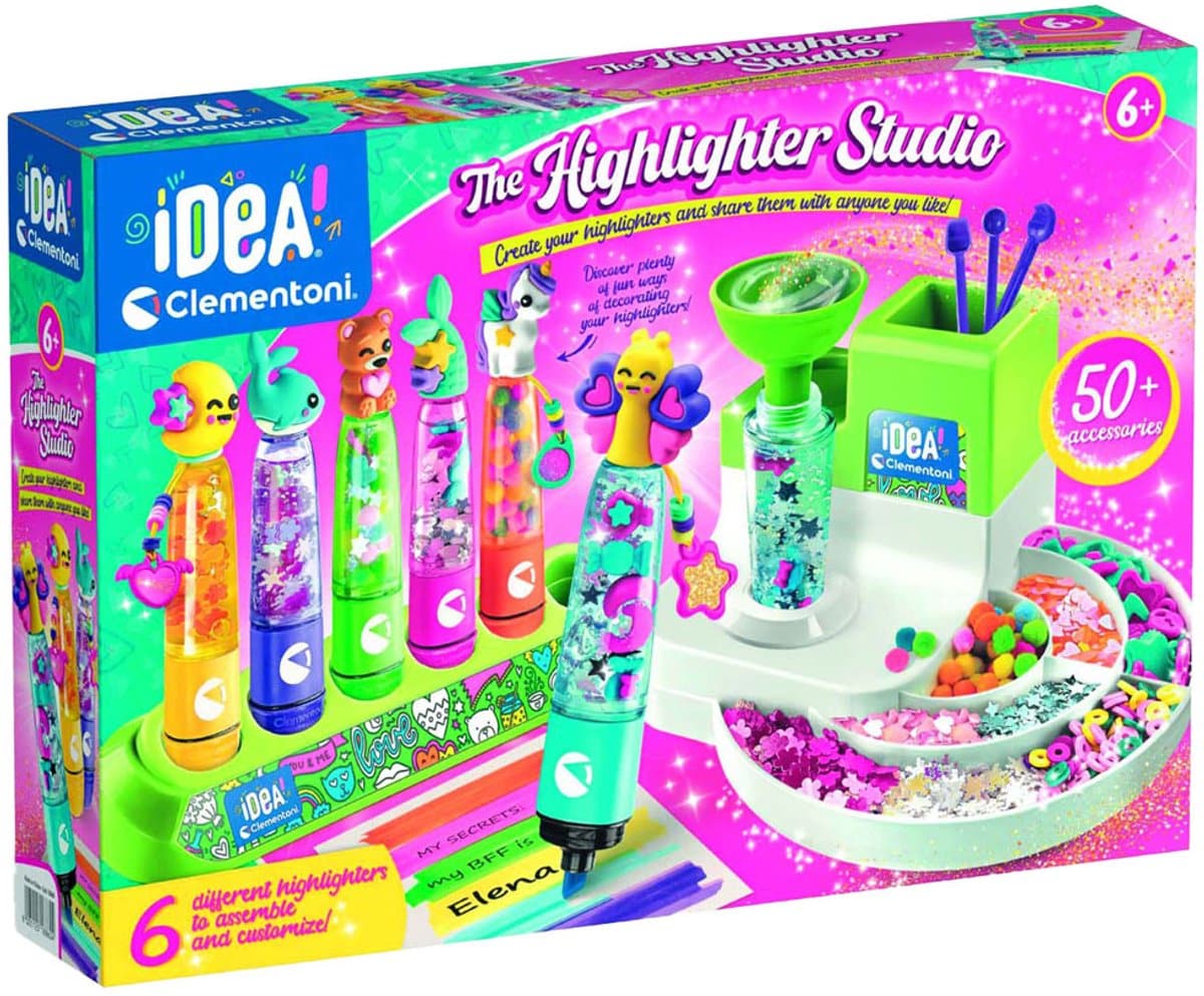 Clementoni highlighter studio knutselset verpakking.