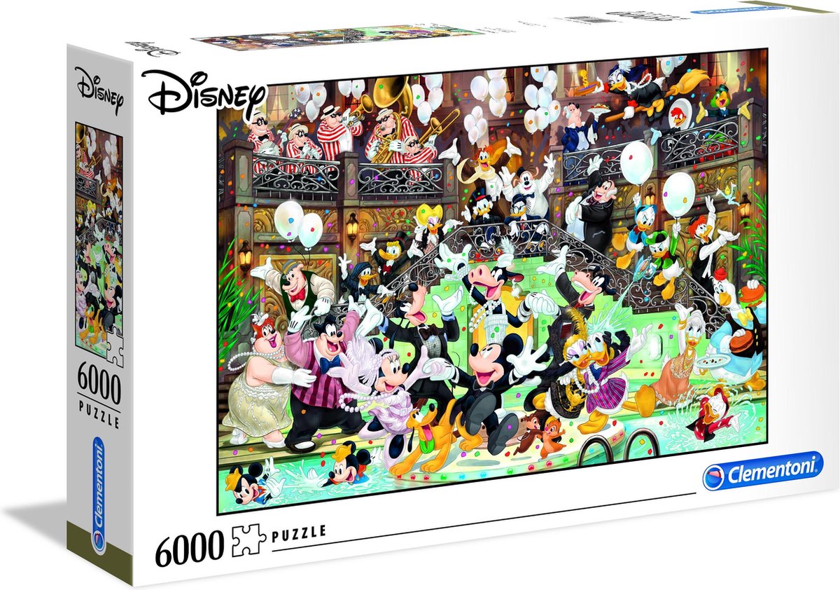 Disney puzzel met feestende tekenfilmfiguren, 6000 stukjes