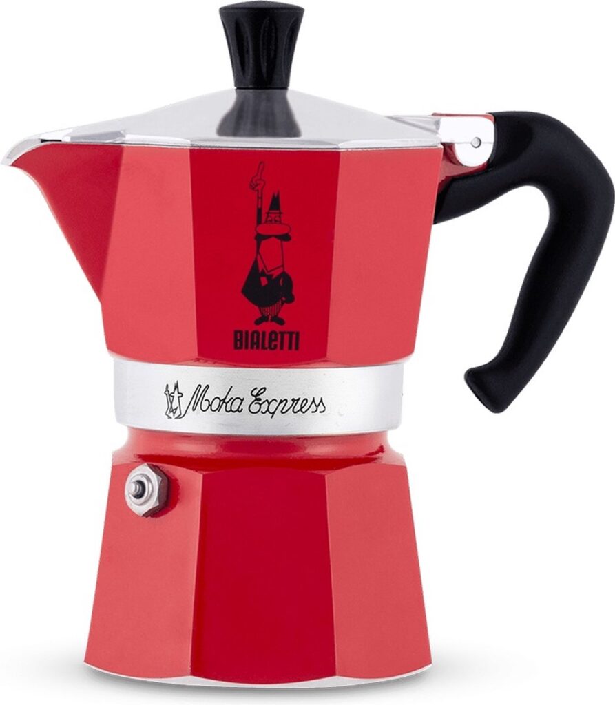 Rode koffiemaker Bialetti Moka Express