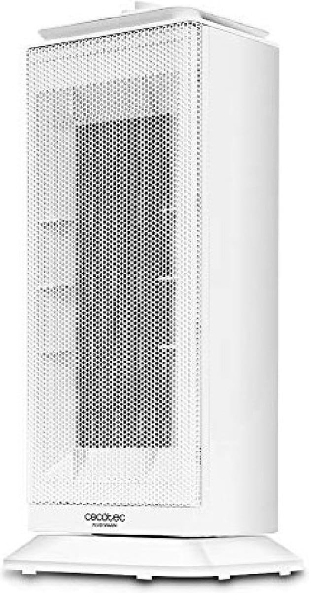 Witte elektrische verwarming met roosterontwerp, staand model.