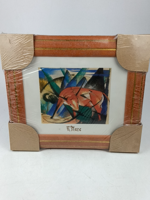 Ingelijste moderne kunst van dierfiguur