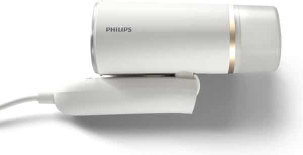 Philips haardroger, wit met goud accent.