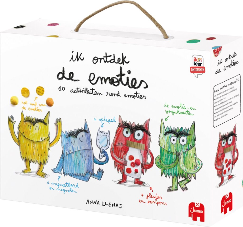 Speelset met activiteiten over emoties voor kinderen.
