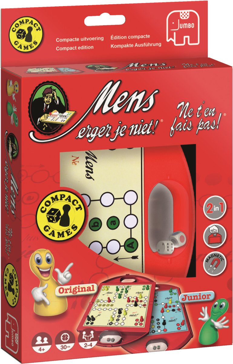 Mens Erger Je Niet bordspel compact editie