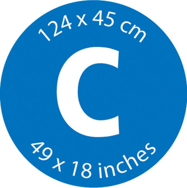 Label C 124x45 cm, 49x18 inches