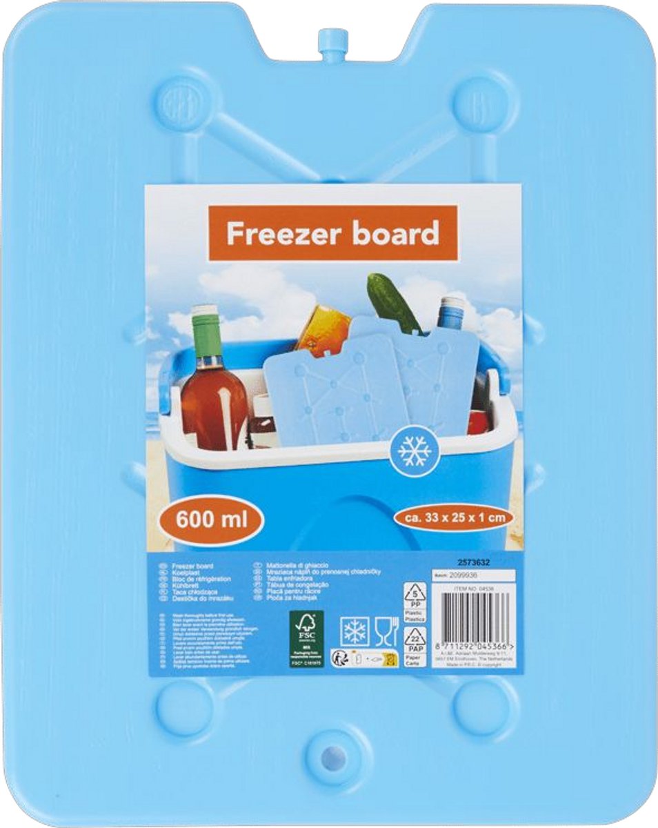 Blue Freezer Board Cooling Element, 600 ml